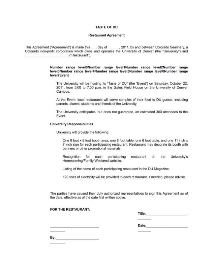 6+ Supply Agreements For A Restaurant, Cafe & Bakery - Pdf | Free Inside Short Consulting Agreement Template