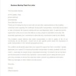 60+ Sample Business Letters – Doc, Pdf | Free & Premium Templates With Thank You For Meeting Email Template