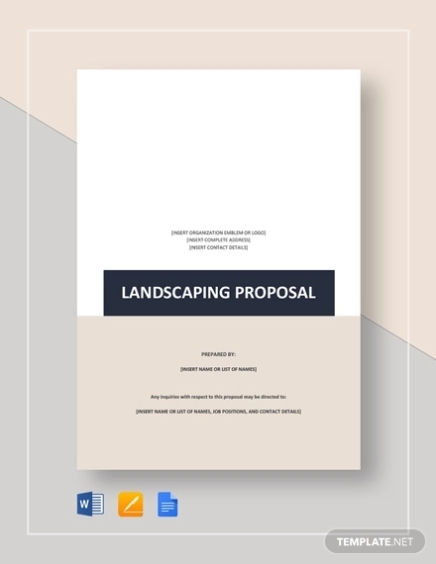 7+ Landscaping Proposal Examples In Pdf | Google Docs | Pages | Ms Word Pertaining To Landscape Proposal Template