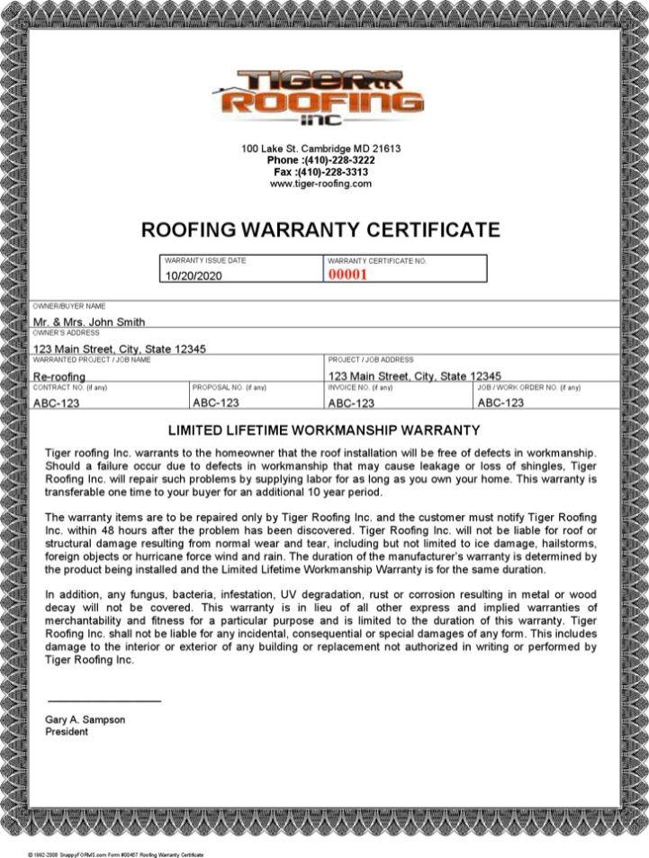 7+ Warranty Certificate Templates Free Download Pertaining To Limited Warranty Agreement Template
