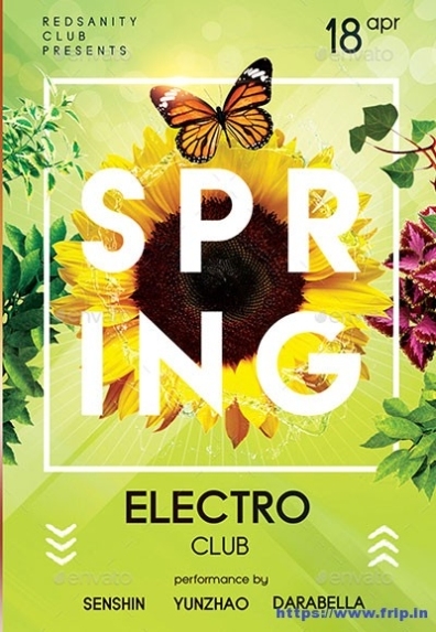 70 Best Spring Break Party Flyer Print Templates 2019 | Frip.in With Spring Event Flyer Template
