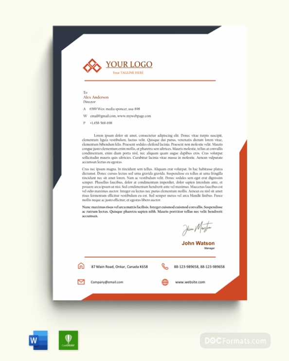 79+ Free Letterhead Templates - Word (Doc) | Illustrator | Photoshop Throughout Law Office Letterhead Template Free