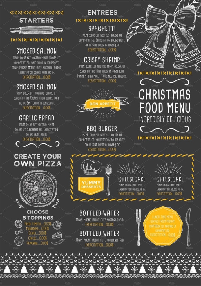 8+ Best New Year Menu Templates To Try This Season Within New Years Eve Menu Template