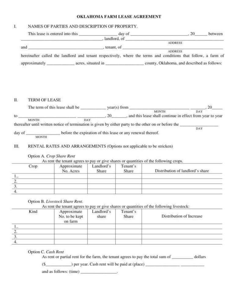 8+ Farm Lease Agreement Templates - Pdf, Word | Free &amp; Premium Templates with regard to Land Rental Agreement Template