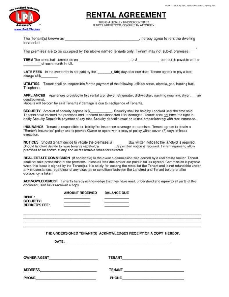 8+ Tenant Lease Agreement Templates – Pdf | Free & Premium Templates With Regard To Free Residential Lease Agreement Template