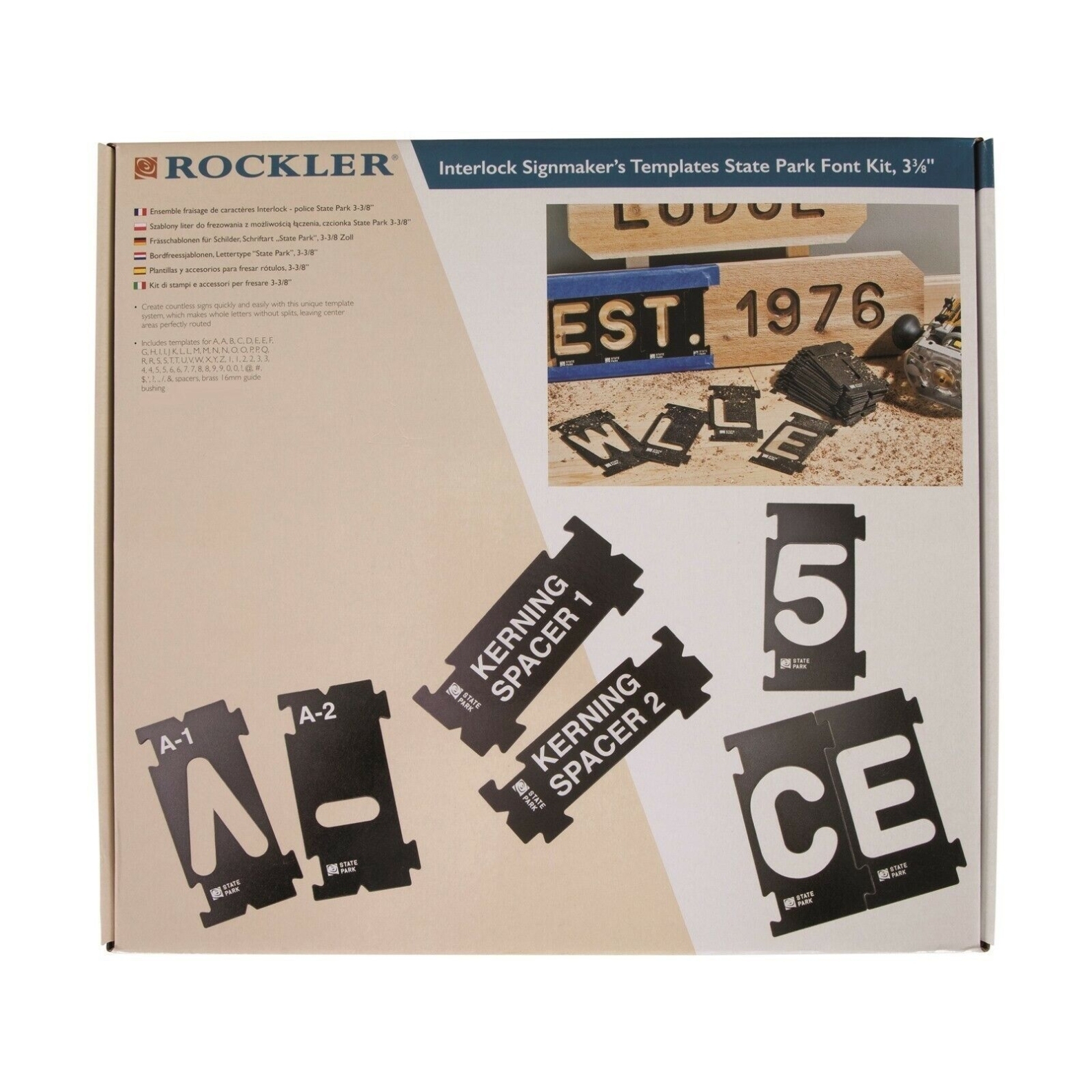 99Pc Rockler Sign Maker Router Template Kit Numbers & Letters 3 3/8 For Router Letter Templates