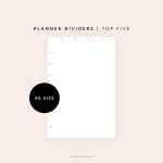 A5 Editable Dividers Template For Planners 5 Top Tabbed | Etsy Within A5 Label Template