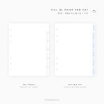 A5 Editable Dividers Template For Planners Printable Diy | Etsy Intended For A5 Label Template