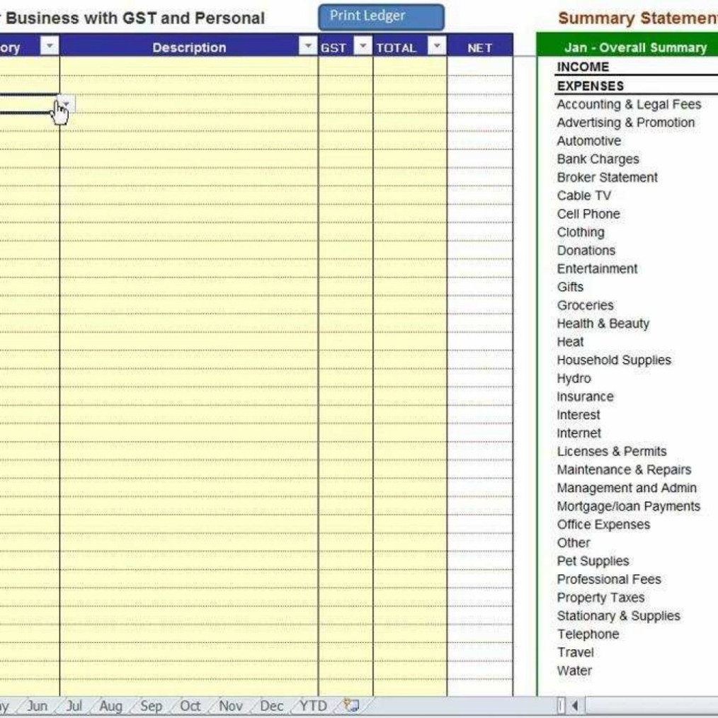 Accounting Spreadsheets For Small Business Free For Easy Bookkeeping For Template For Small Business Bookkeeping