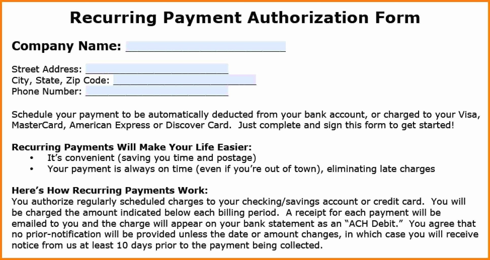 Ach Deposit Authorization Form Template | Shooters Journal Throughout Profit Participation Loan Agreement Template