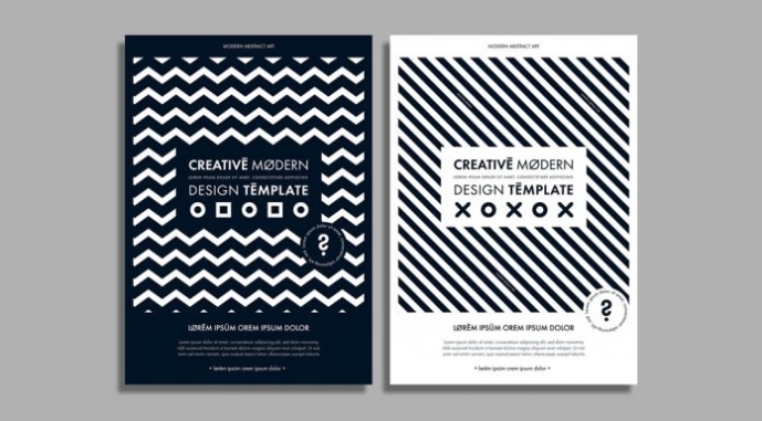 Adobe Illustrator Flyer Template With Black & White Graphic Patterns With Regard To Adobe Illustrator Flyer Template