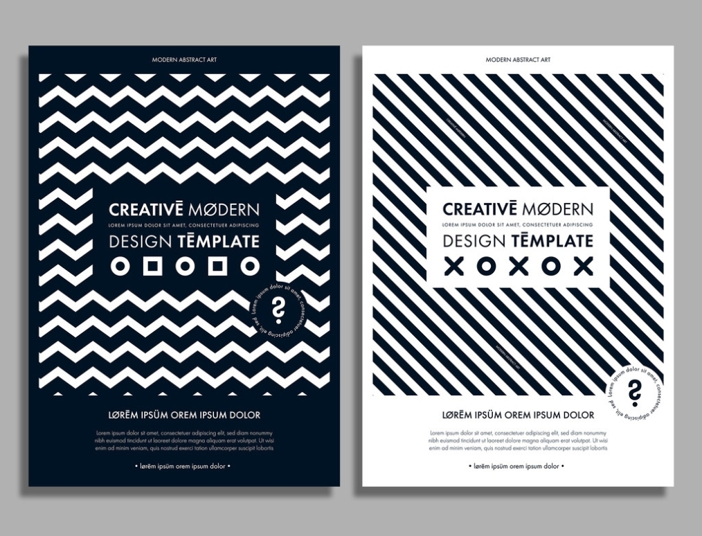 Adobe Illustrator Flyer Template With Black & White Graphic Patterns Within Adobe Illustrator Flyer Template