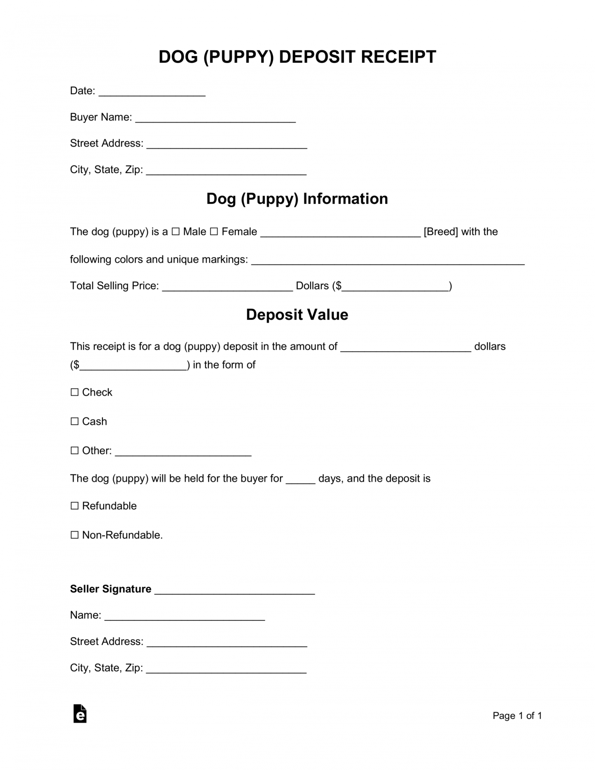 Akc Puppy Deposit Contract / Puppy Sale Puppy Contract Template Pdf With Puppy Contract Templates