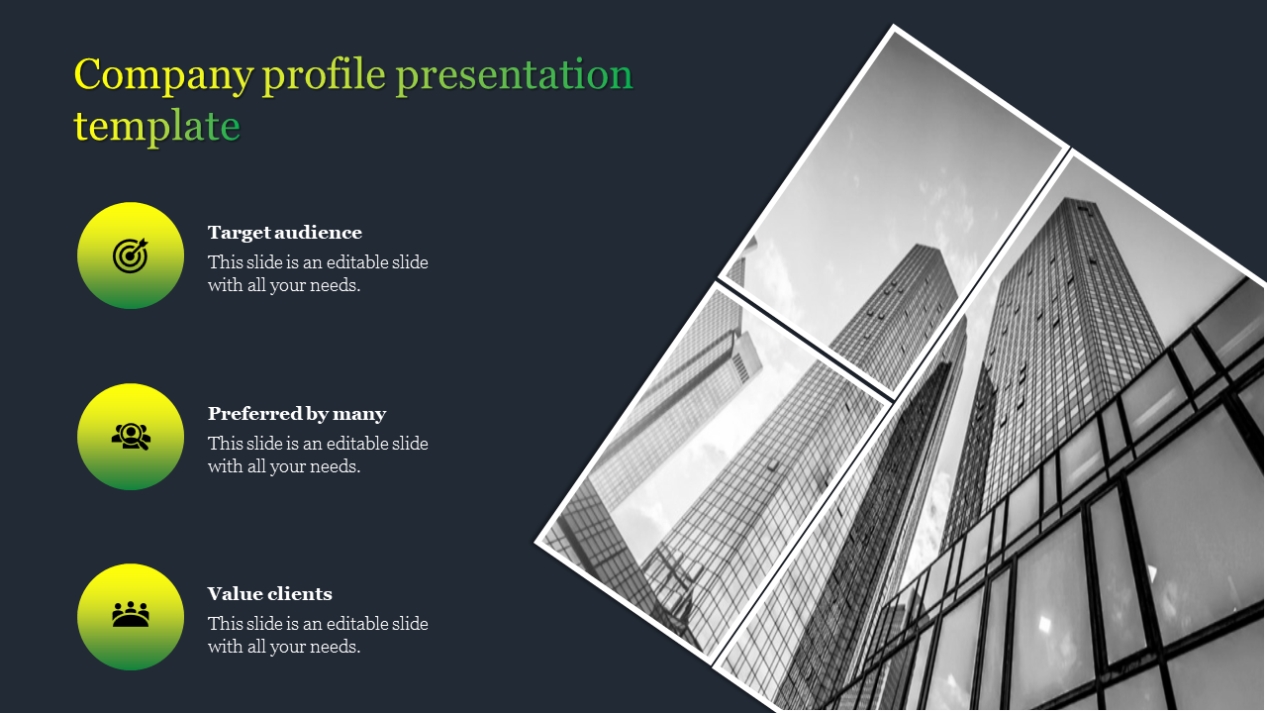 Amazing Company Profile Presentation Template Design Regarding Business Profile Template Ppt