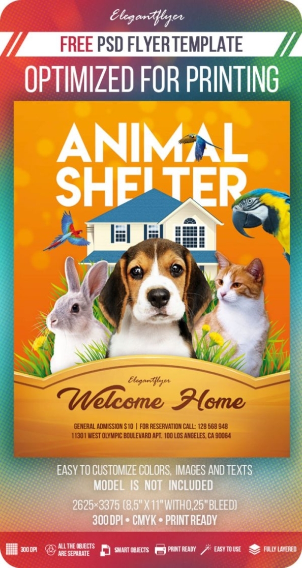 Animal Shelter - Free Psd Flyer Template | By Elegantflyer In Puppy For Sale Flyer Templates