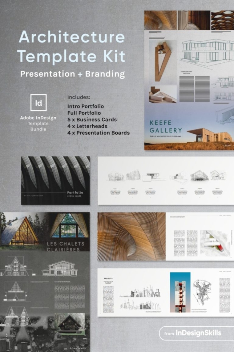 Architecture Template Kit For Indesign | Presentation And Branding Intended For Indesign Presentation Templates
