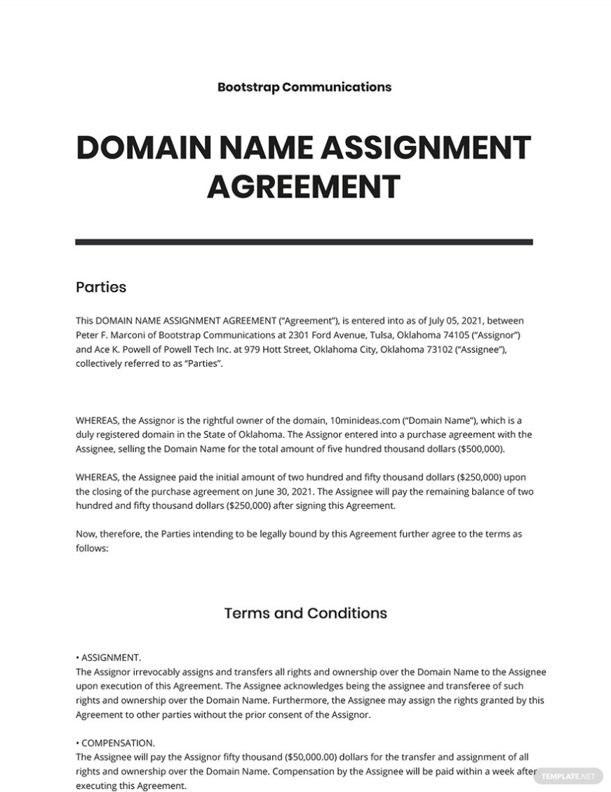 Assignment Agreement Template - Google Docs, Word, Apple Pages Pertaining To Claim Assignment Agreement Template
