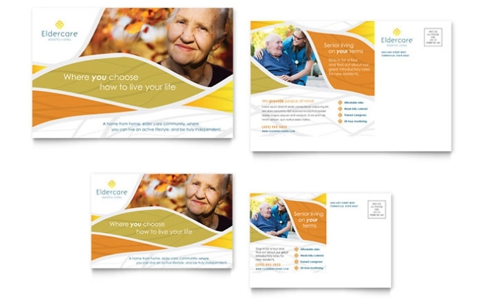 Assisted Living Postcard Template – Word & Publisher With Regard To Non Medical Home Care Business Plan Template