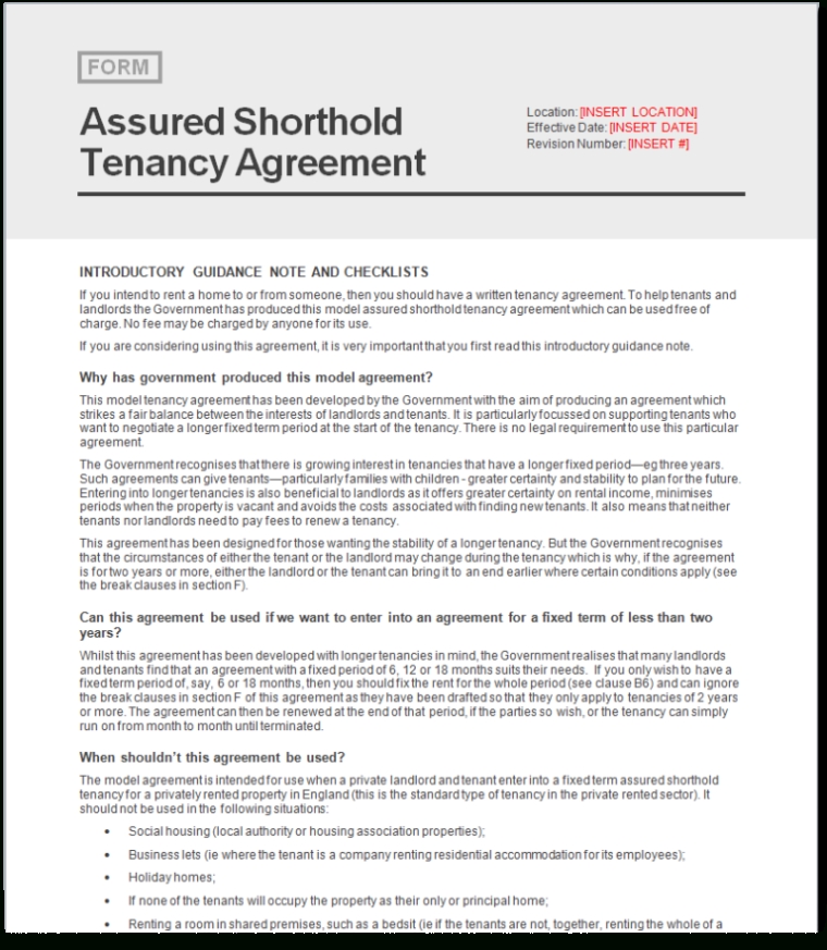 Assured Shorthold Tenancy – Help4Bg Tel: 0208 144 8408 Inside Assured Short Term Tenancy Agreement Template