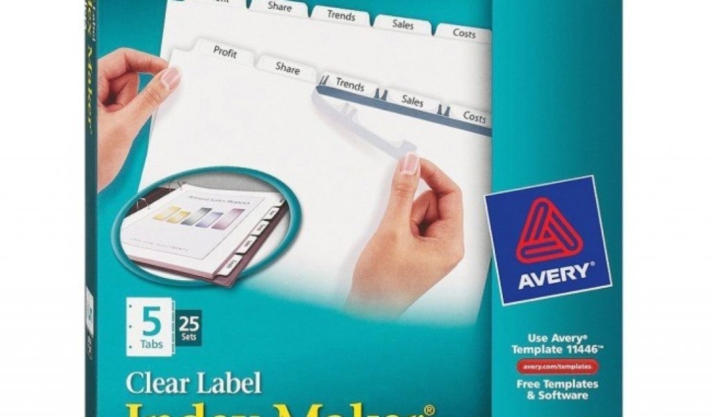 Avery 5 Tab Template 11446 Product Details - Williamson Ga Intended For 5 Tab Label Template