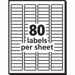 Avery 80 Labels Per Sheet Template Intended For Label Templates For Pages