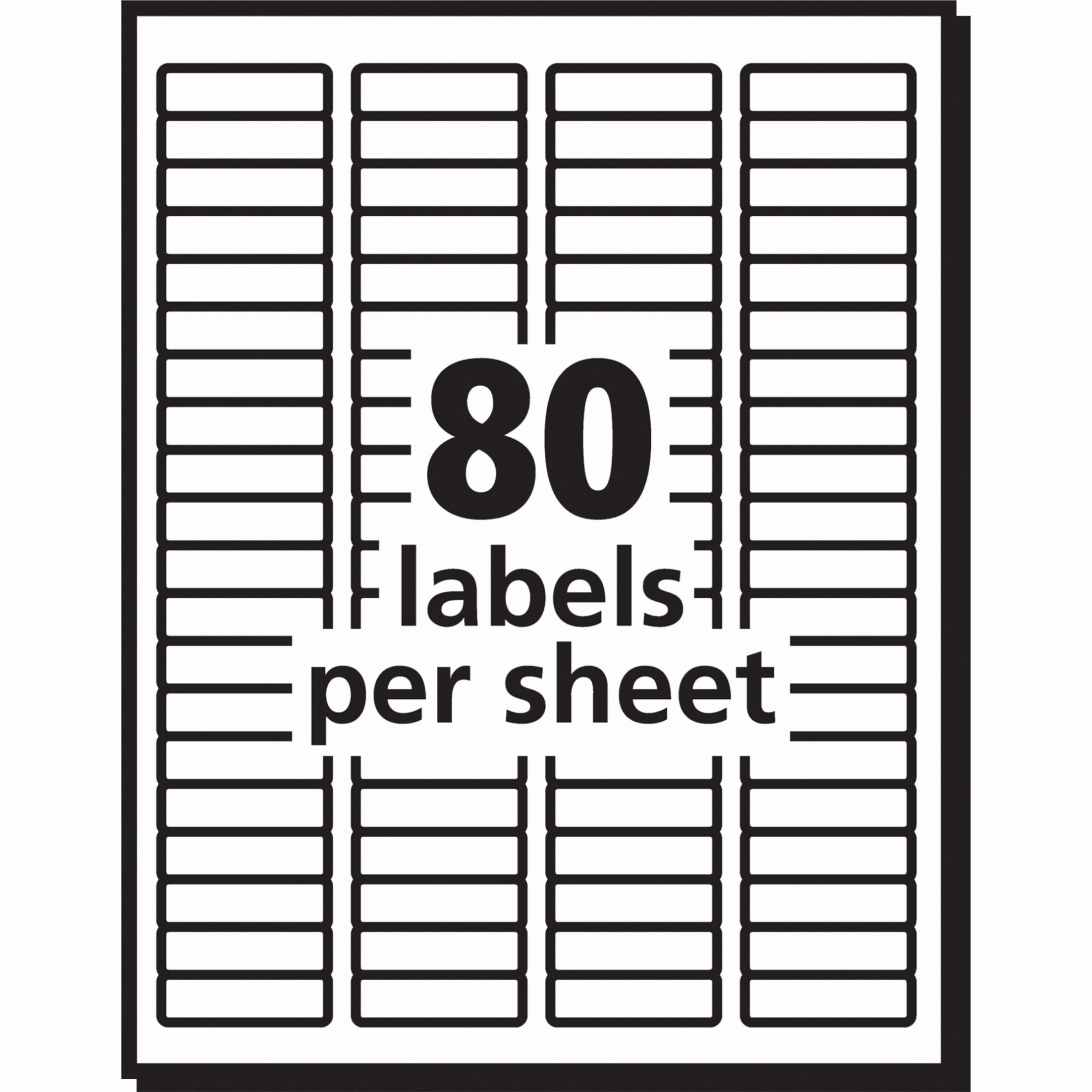 Avery 80 Labels Per Sheet Template Intended For Label Templates For Pages