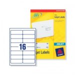 Avery Quick Dry Addressing Labels Inkjet 16 Per Sheet 99 J8162 100 With Label Template 16 Per Page