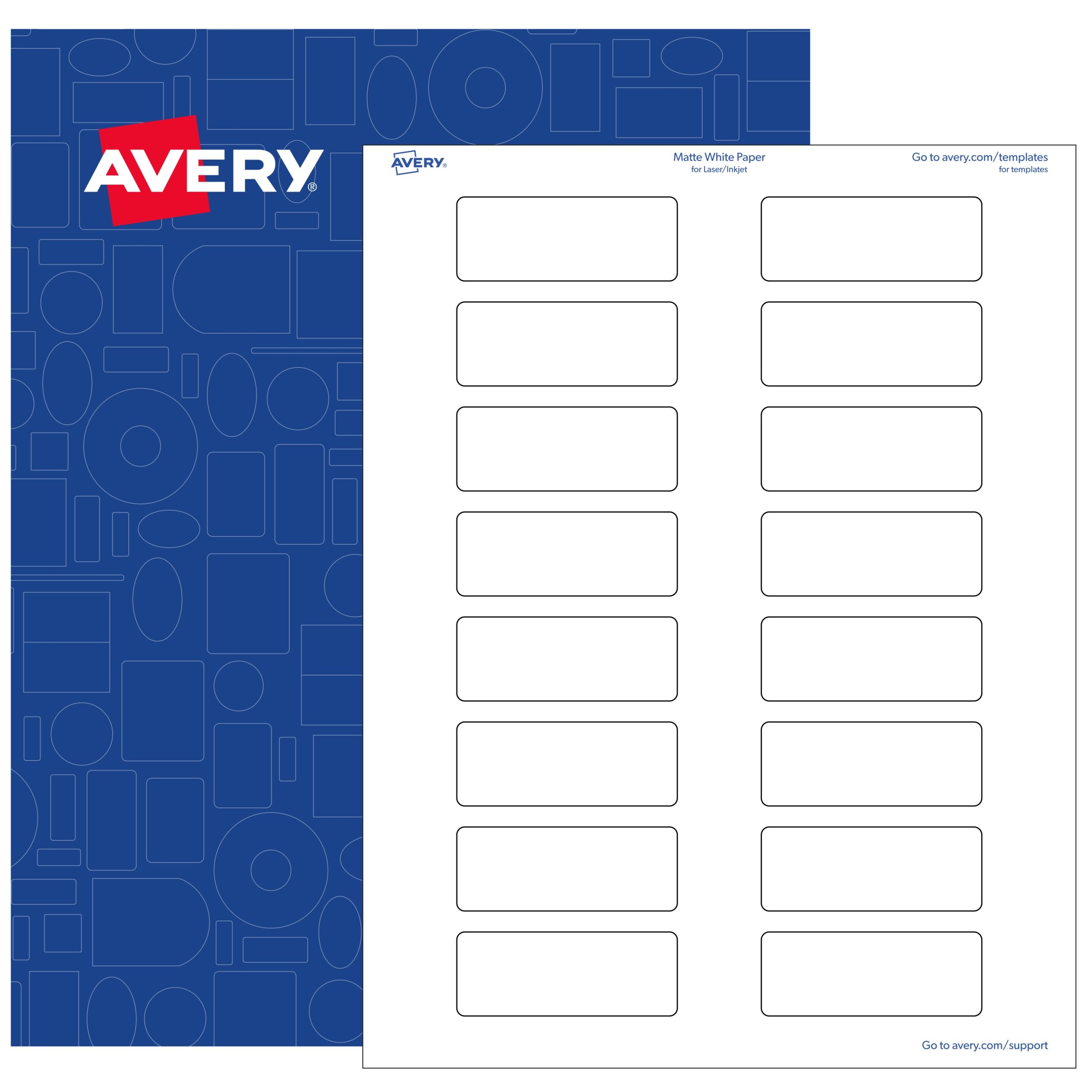 Avery Rectangle Labels, 1" X 2 5/8", White Matte, 16,000 Printable Regarding 1 X 2 5 8 Label Template