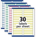 Avery® Removable File Folder Labels, 2/3&quot;?X3-7/16&quot;?, 750 Assorted pertaining to Free Labels Template 16 Per Sheet