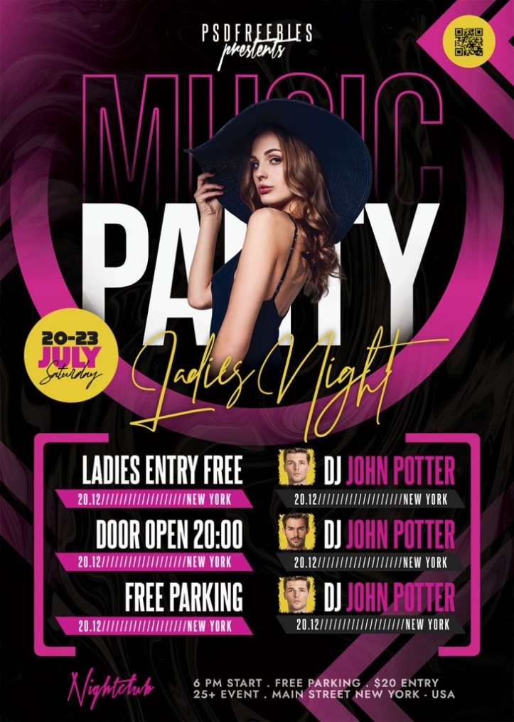 Awesome Club Party Flyer Psd Template – Psdfreebies With Free Nightclub Flyer Templates