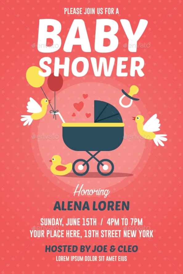 Baby Shower Flyer By Bonezboyz9 | Graphicriver Regarding Baby Shower Flyer Template