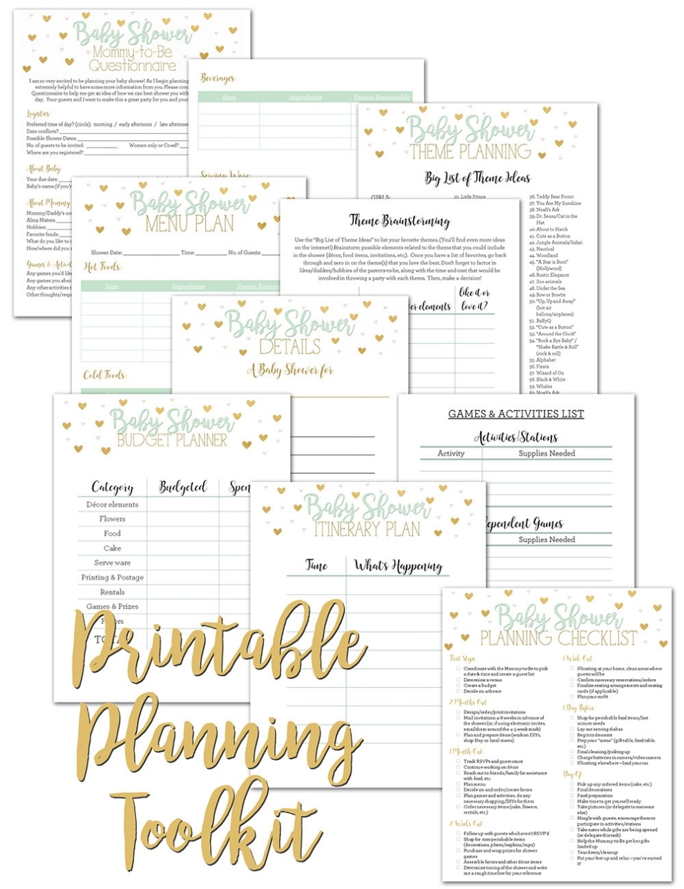 Baby Shower Planner Template | Simple Template Design Pertaining To Baby Shower Agenda Template