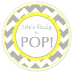 Baby Shower Ready To Pop Labels Gray Chevron By Delightdesignbiz Within Ready To Pop Labels Template