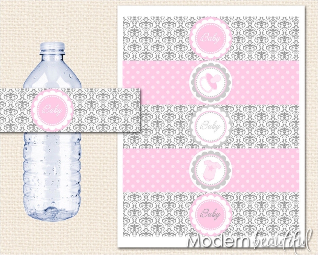 Baby Shower Water Bottle Labels Template | Professional Business Template Regarding Free Water Bottle Labels For Baby Shower Template