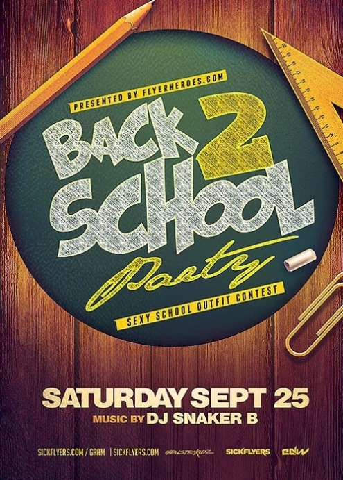 Back To School Party Flyer Template - Download Flyer Templates For Pertaining To Back To School Party Flyer Template
