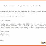 Bank Account Closing Letter Sample Format : All Banks – Loanpersonal.in Pertaining To Account Closure Letter Template