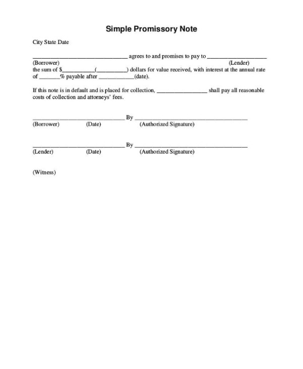 Bank Promissory Note Sample | Master Of Template Document In Simple Promissory Note Template