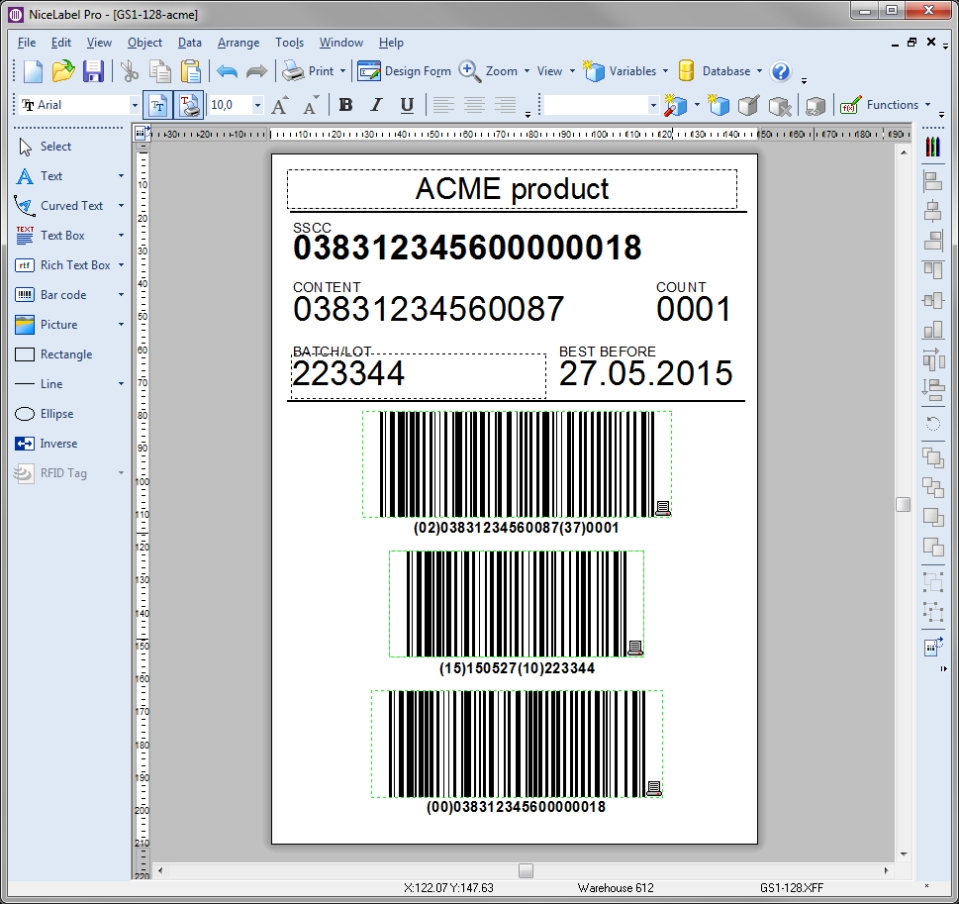 Barcode Labels – Sap S4/Hana In Pallet Label Template