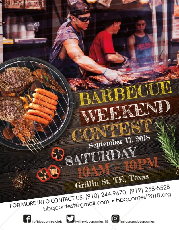 Bbq Contest Flyer Design Template In Psd, Word, Publisher, Illustrator Pertaining To Free Bbq Flyer Template