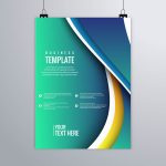 Beautiful Wave Buisness Flyer Template Colorful Design 241498 Vector Inside Make Flyer Template
