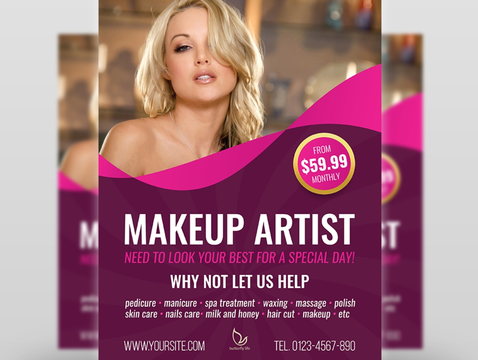 Beauty Makeup Idea: Advertising Makeup Artist Flyer Intended For Makeup Artist Flyers Templates
