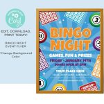 Bingo Night Flyer Template Bingo Flyer Template Editable | Etsy With Regard To Bingo Night Flyer Template