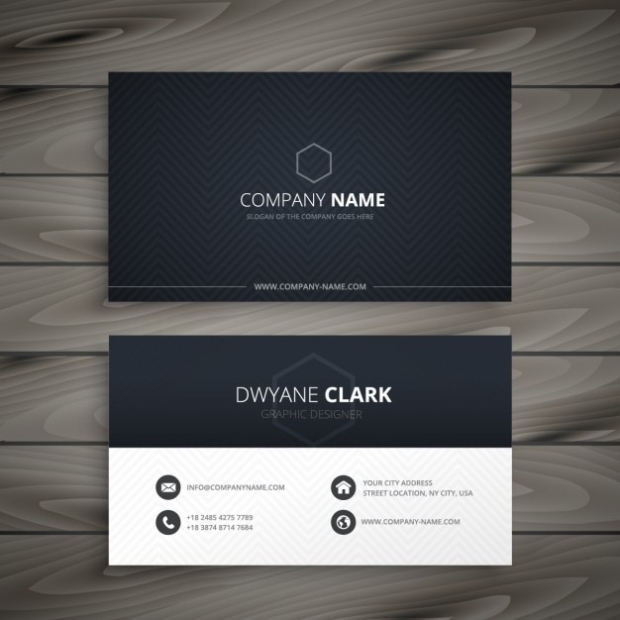 Black And White Business Card Vector | Free Download For Black And White Business Cards Templates Free