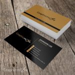 Black & Gloden Business Card Template & Mockup Design Free Psd File Regarding Free Business Card Templates In Psd Format