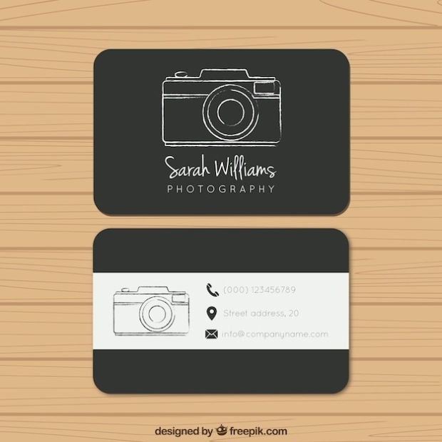 Black Photography Business Card Vector | Free Download pertaining to Photography Business Card Templates Free Download