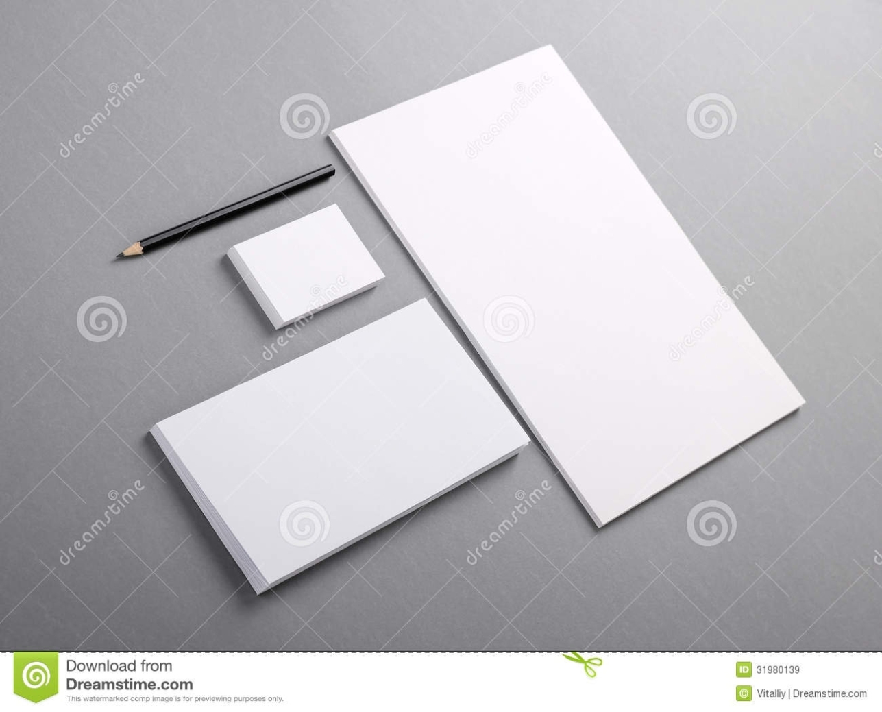 Blank Basic Stationery. Letterhead Flat, Business Card, Envelope Stock Throughout Business Card Letterhead Envelope Template