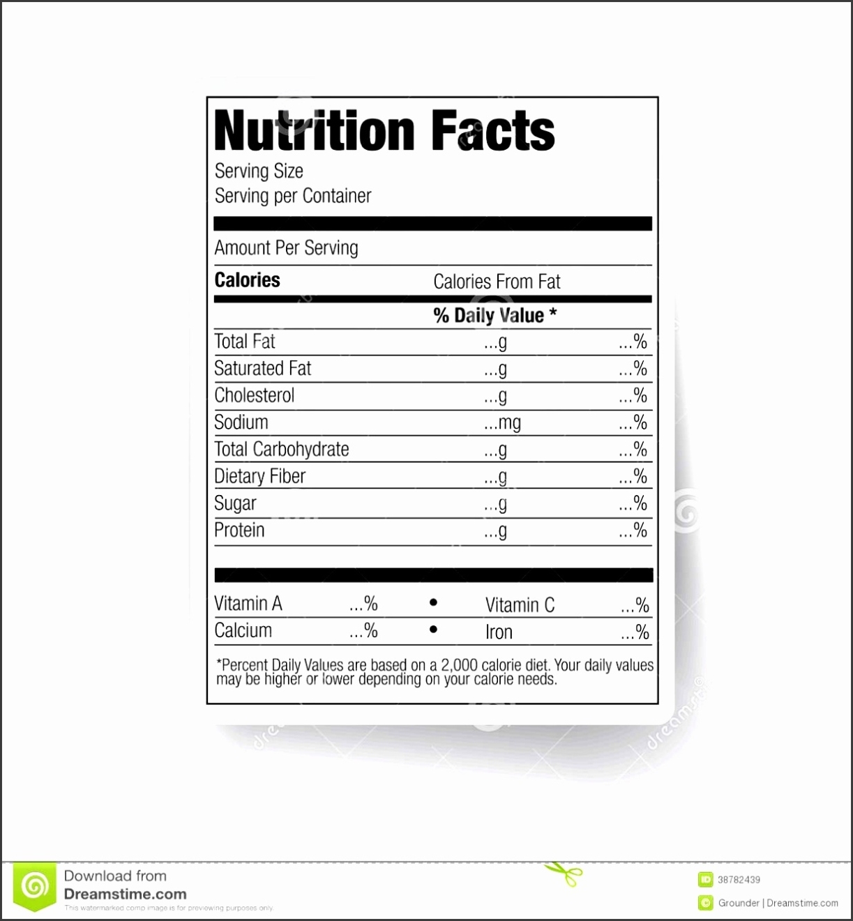 Blank Nutrition Facts Label Template Word Doc : 30 Blank Nutrition For Ingredient Label Template