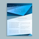 Blue Brochure Flyer Poster Vector Design Template – Download Free With Regard To Designs For Flyers Template