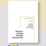 Boutique Business Plan Template – 22+ Free Pdf, Word Format Download Within Clothing Store Business Plan Template Free