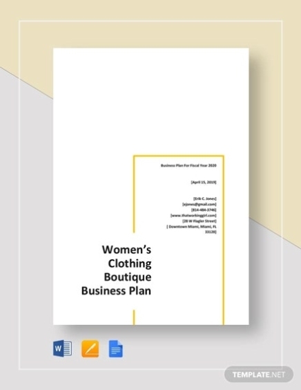 Boutique Business Plan Template – 22+ Free Pdf, Word Format Download Within Clothing Store Business Plan Template Free
